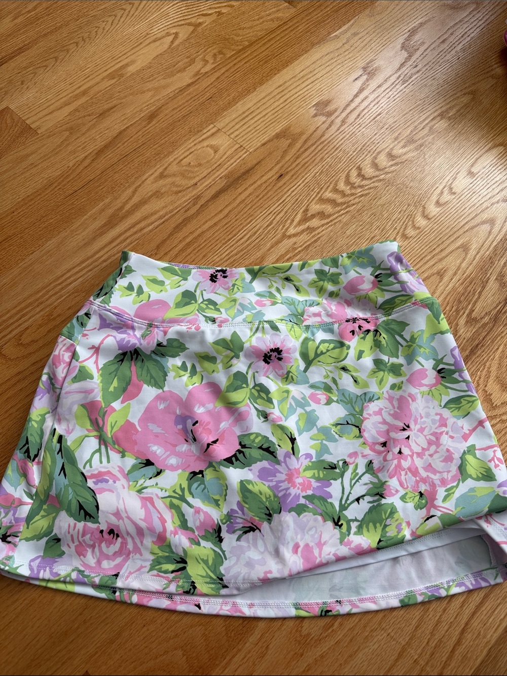 Laura Ashley Pink, Green & White Floral Skater Skirt